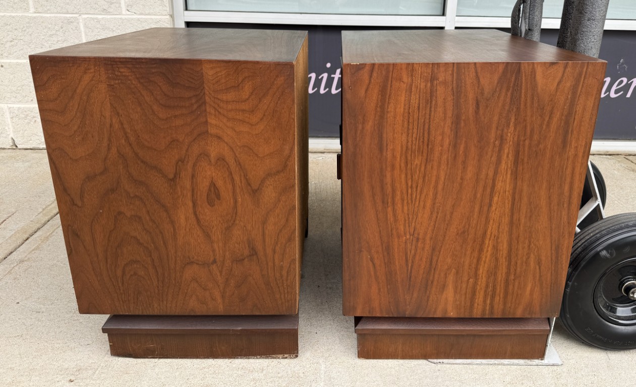 Pair of 1970s Brutalist-Inspired Nightstands Pair of 1970s Brutalist-Inspired Nightstands