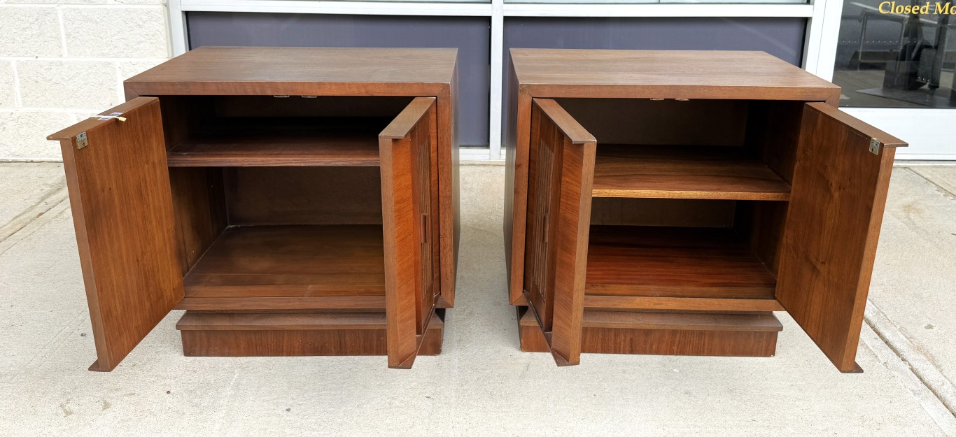 Pair of 1970s Brutalist-Inspired Nightstands Pair of 1970s Brutalist-Inspired Nightstands