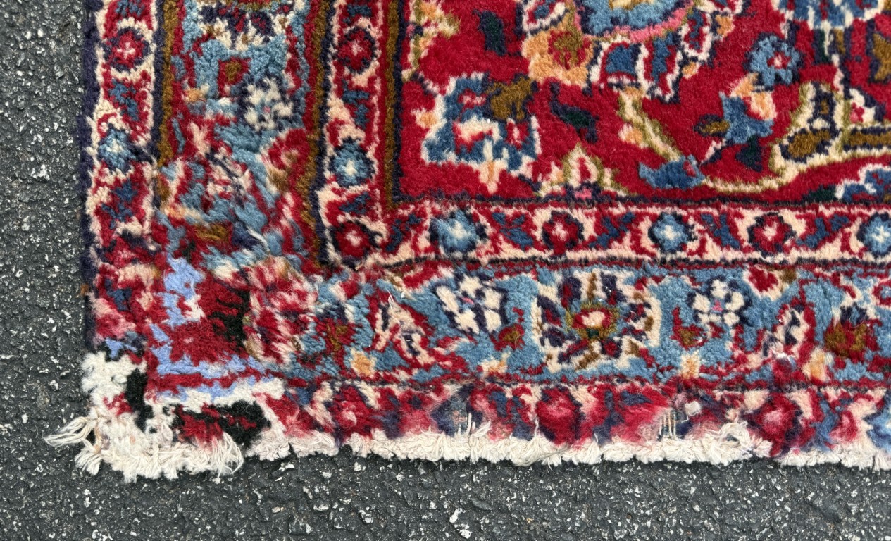 9x13 Persian Mashad-Style Hand-Knotted Area Rug 9x13 Persian Mashad-Style Hand-Knotted Area Rug