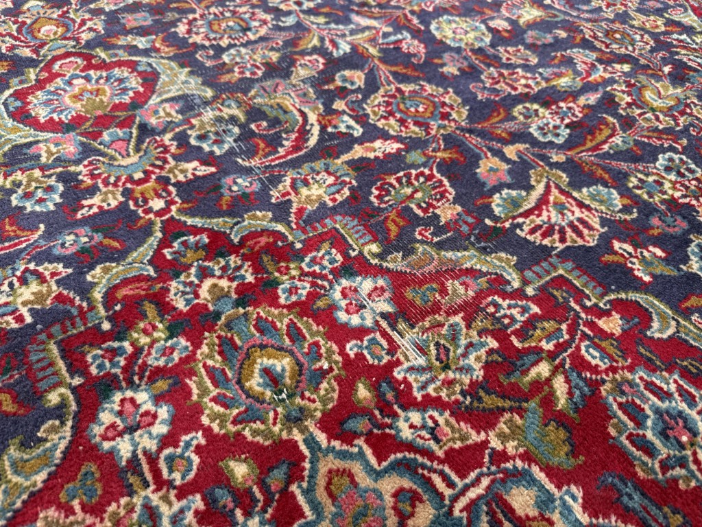 9x13 Persian Mashad-Style Hand-Knotted Area Rug 9x13 Persian Mashad-Style Hand-Knotted Area Rug