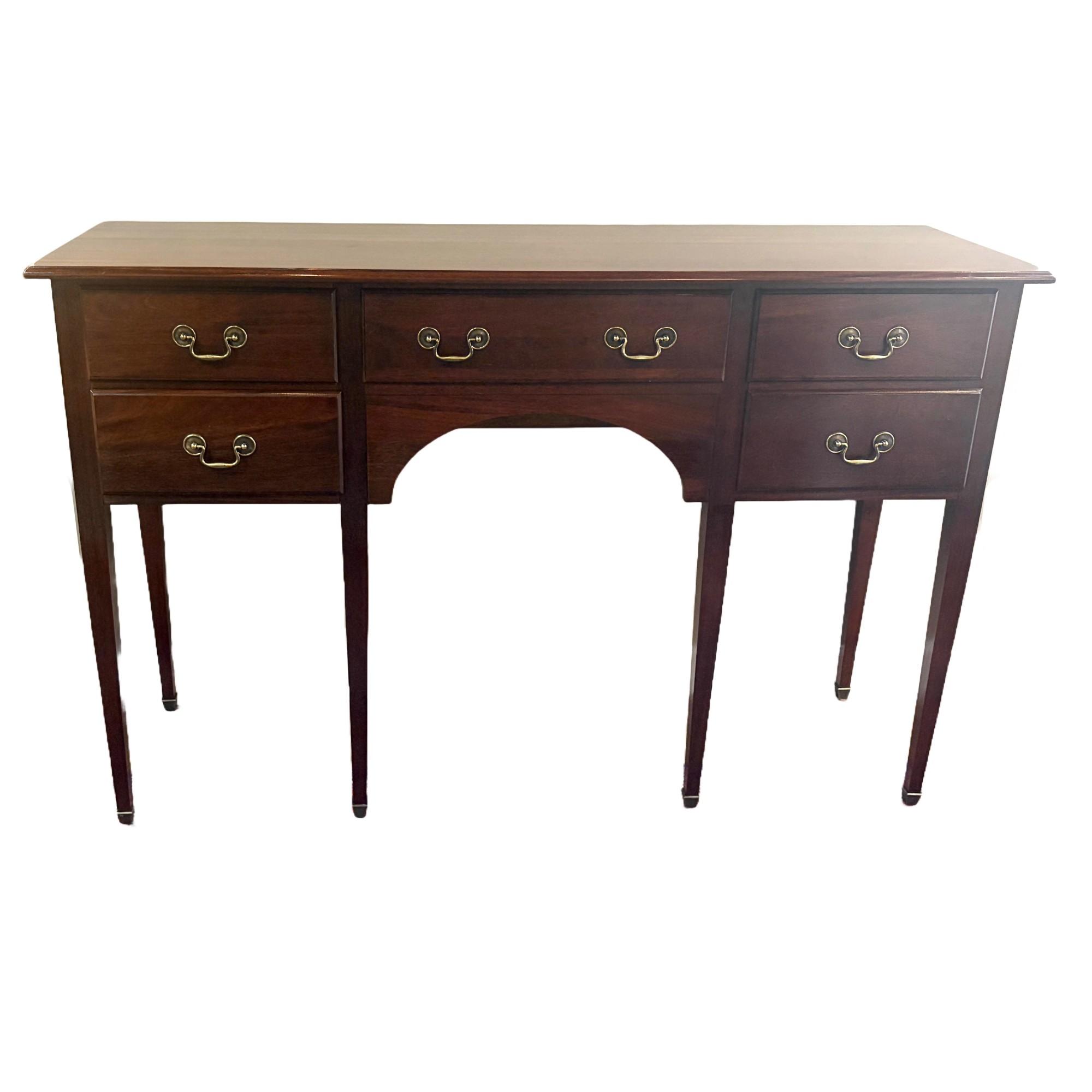 Mahogany Sideboard with Brass Hardware and Toecaps Mahogany Sideboard with Brass Hardware and Toecaps