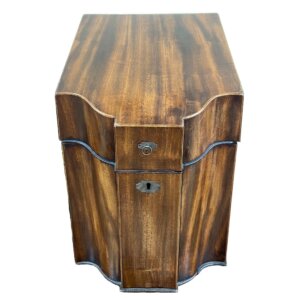 Antique English Mahogany Knife Box Circa 1825