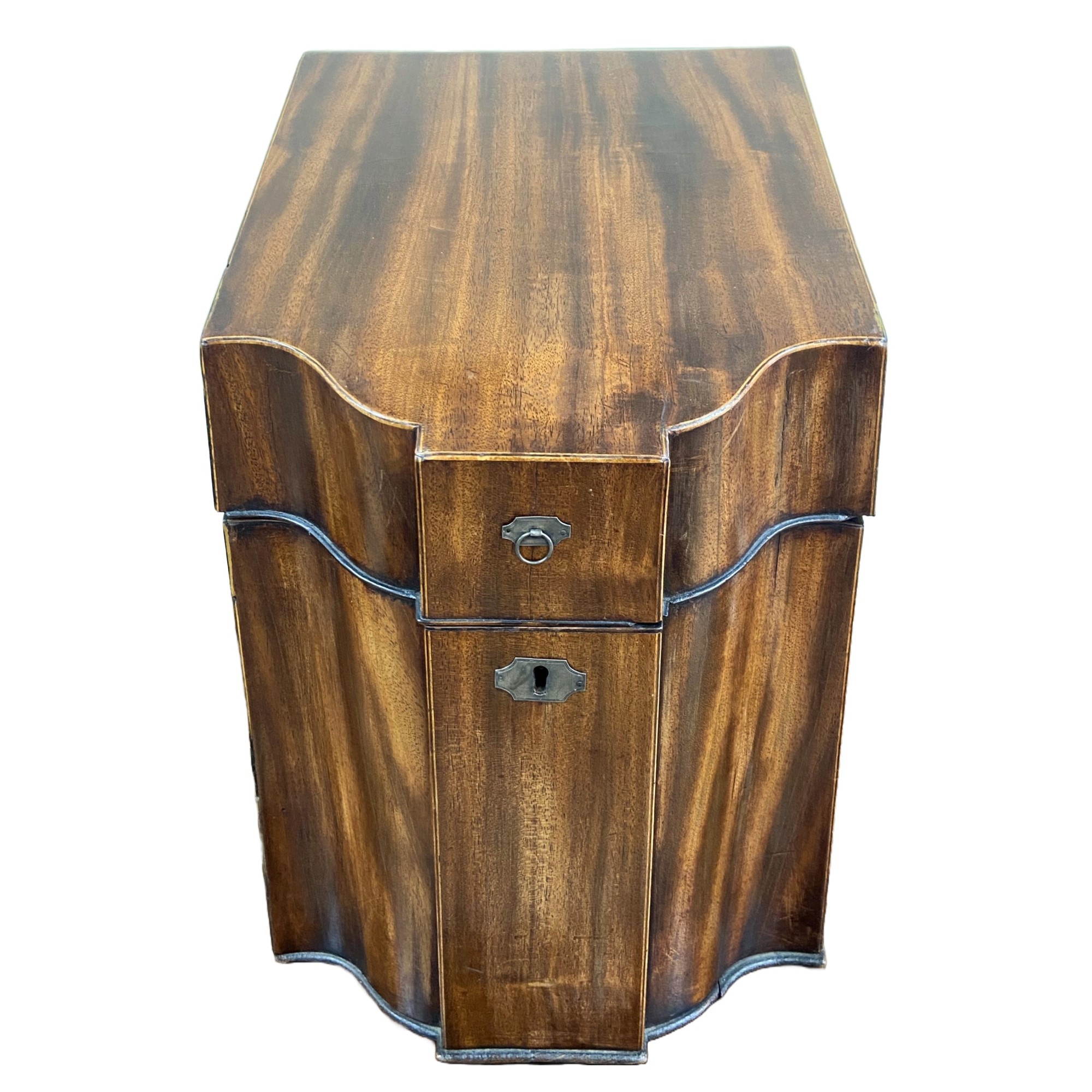 Antique English Mahogany Knife Box Circa 1825 Antique English Mahogany Knife Box Circa 1825