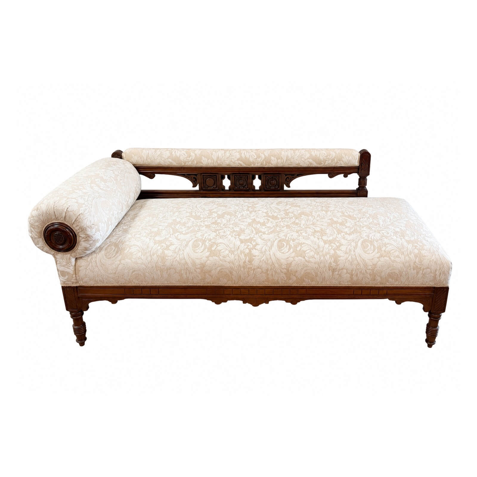 Antique Carved Walnut Eastlake Style Recamier Antique Carved Walnut Eastlake Style Recamier