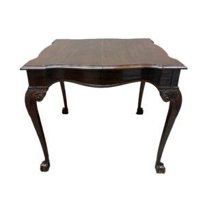 Drexel Solid Mahogany Chippendale Style Game Table with Hidden Butterfly Leaf