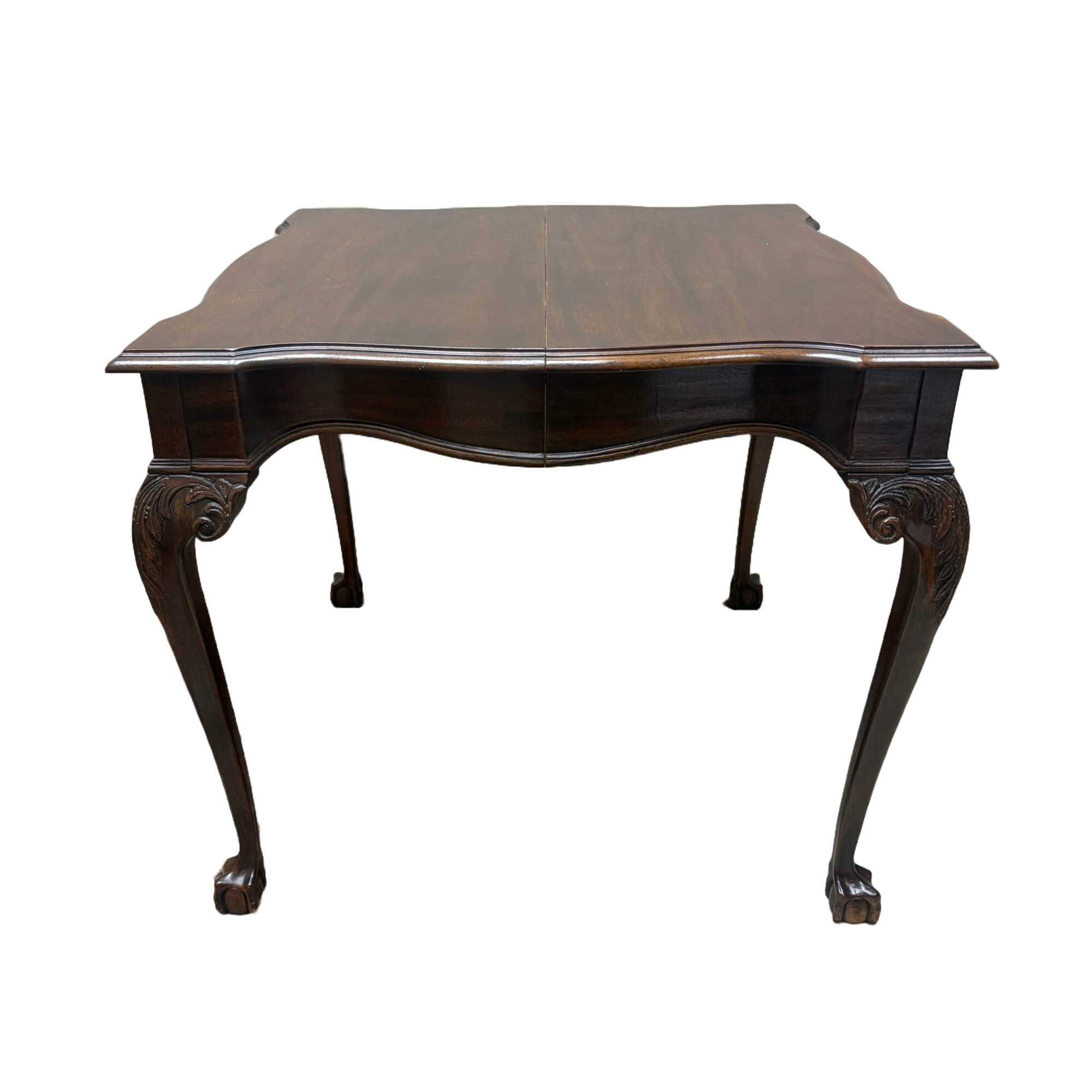 Drexel Solid Mahogany Chippendale Style Game Table with Hidden Butterfly Leaf Drexel Solid Mahogany Chippendale Style Game Table with Hidden Butterfly Leaf