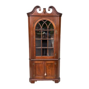 18th Century Inlaid Mahogany Corner Cabinet