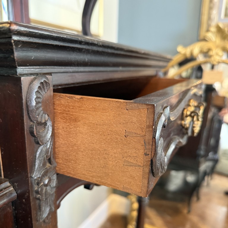Circa 1890s Dark Wood Étagère with Beveled Glass and Mirrors Circa 1890s Dark Wood Étagère with Beveled Glass and Mirrors