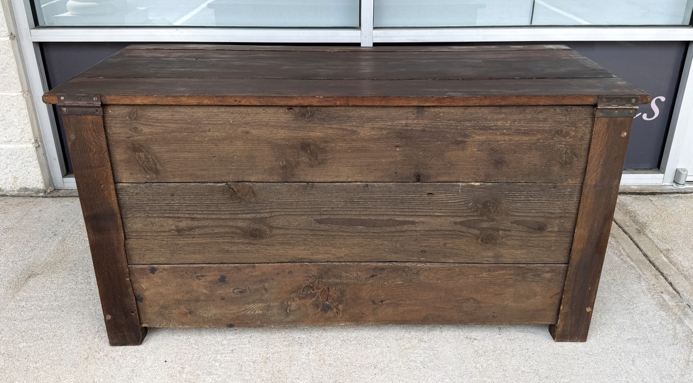 Antique Belgian Oak Blanket Chest Antique Belgian Oak Blanket Chest