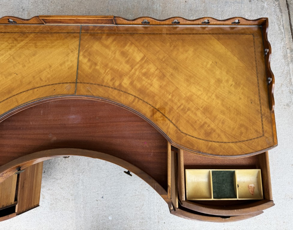 Early 1900s Walnut Vanity and Chair Early 1900s Walnut Vanity and Chair