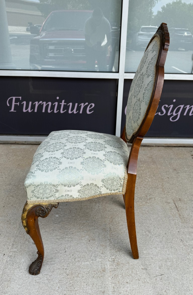 Early 1900s Walnut Vanity and Chair Early 1900s Walnut Vanity and Chair