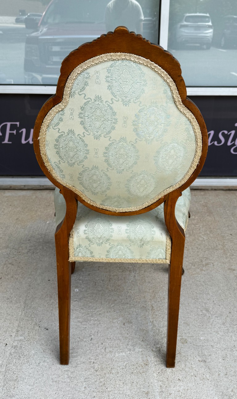 Early 1900s Walnut Vanity and Chair Early 1900s Walnut Vanity and Chair