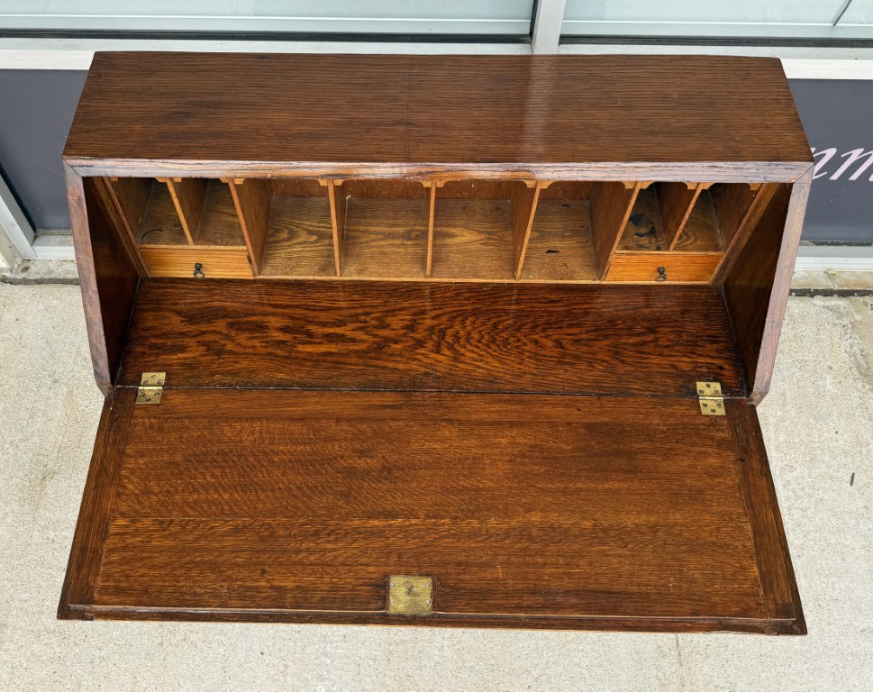 c1900 Oak Barley Twist Secretary Desk c1900 Oak Barley Twist Secretary Desk