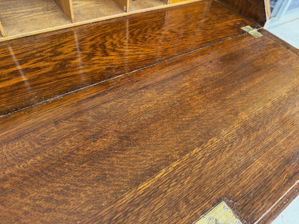 c1900 Oak Barley Twist Secretary Desk c1900 Oak Barley Twist Secretary Desk