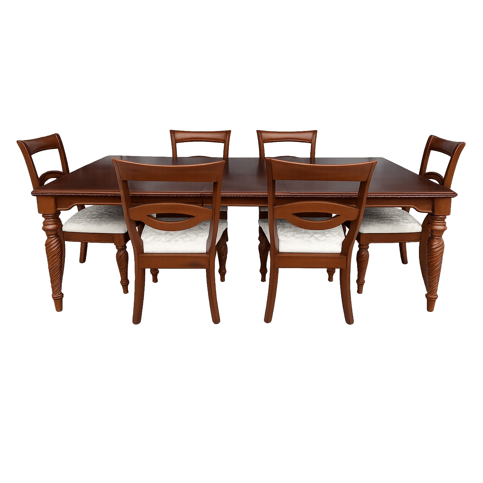 7 Piece Dining Set with Parquet-Style Top and One Leaf 7 Piece Dining Set with Parquet-Style Top and One Leaf