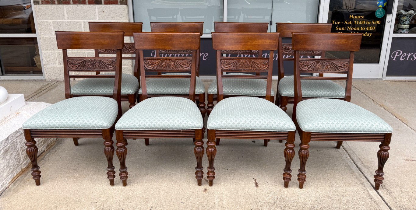 9 Piece Ethan Allen British Classics Collection Dining Set with 2 Leaves 9 Piece Ethan Allen British Classics Collection Dining Set with 2 Leaves