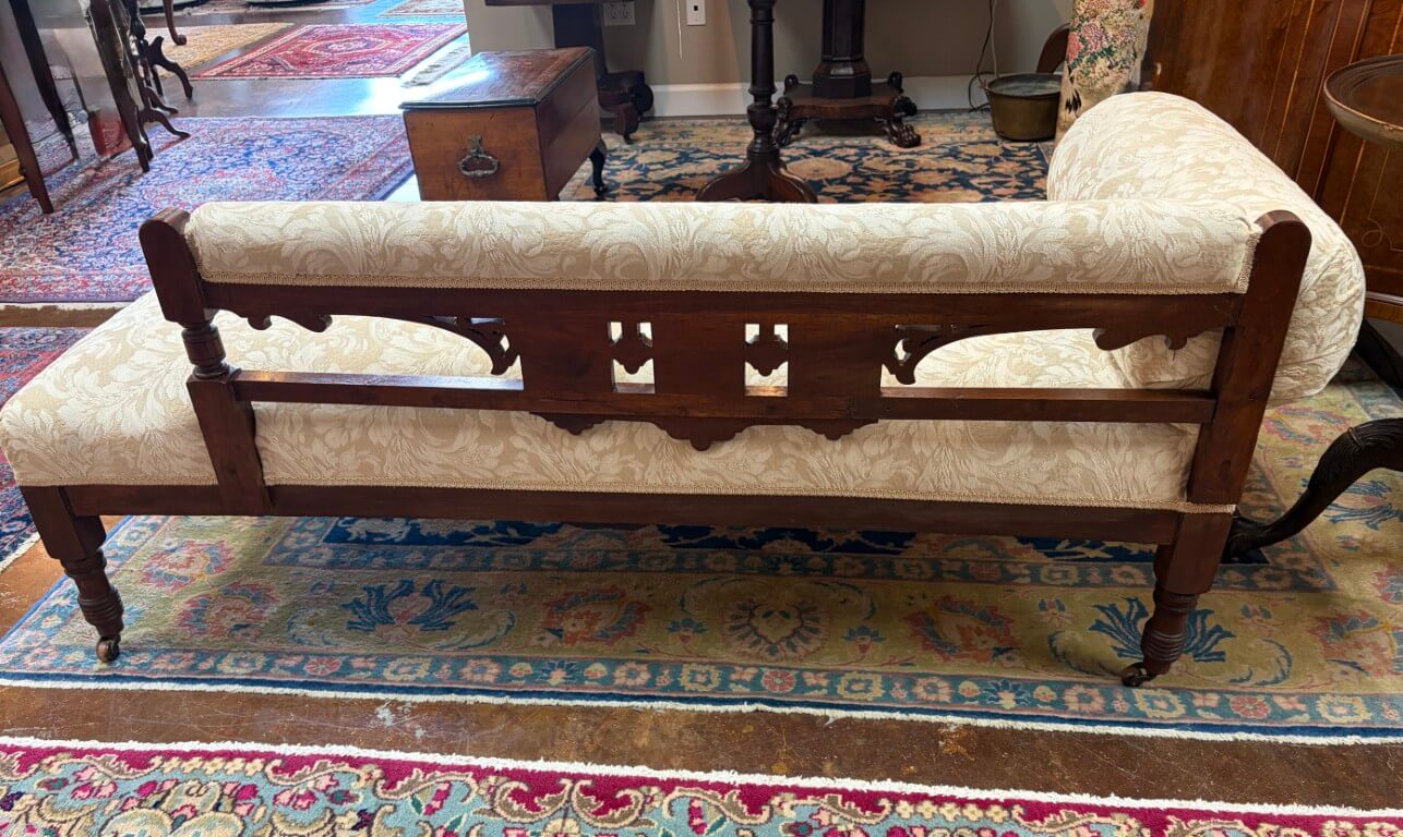Antique Carved Walnut Eastlake Style Recamier Antique Carved Walnut Eastlake Style Recamier
