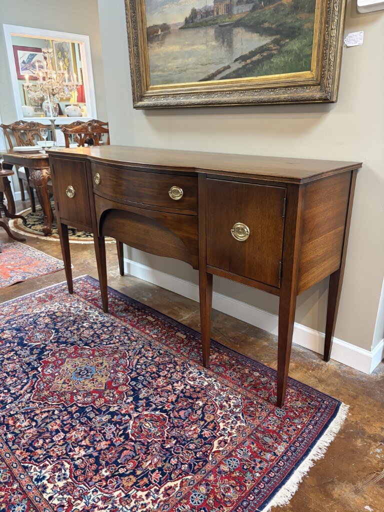 Vintage Mahogany Sideboard by Tomlinson with Two Drawers and Two Doors Vintage Mahogany Sideboard by Tomlinson with Two Drawers and Two Doors
