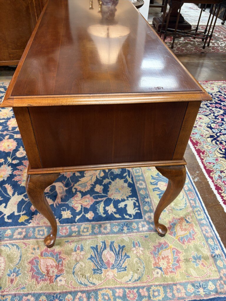 Five Drawer Cherry Desk with Brass Hardware Five Drawer Cherry Desk with Brass Hardware