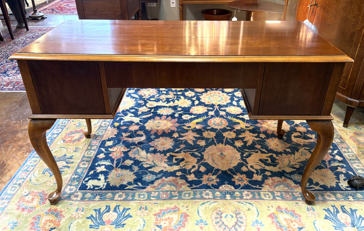 Five Drawer Cherry Desk with Brass Hardware Five Drawer Cherry Desk with Brass Hardware