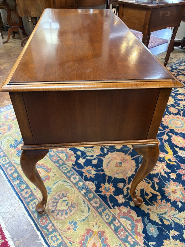 Five Drawer Cherry Desk with Brass Hardware Five Drawer Cherry Desk with Brass Hardware