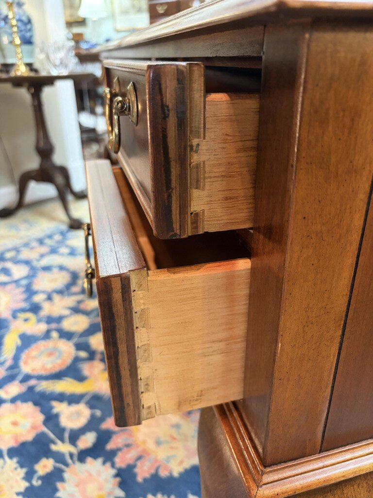 Five Drawer Cherry Desk with Brass Hardware Five Drawer Cherry Desk with Brass Hardware