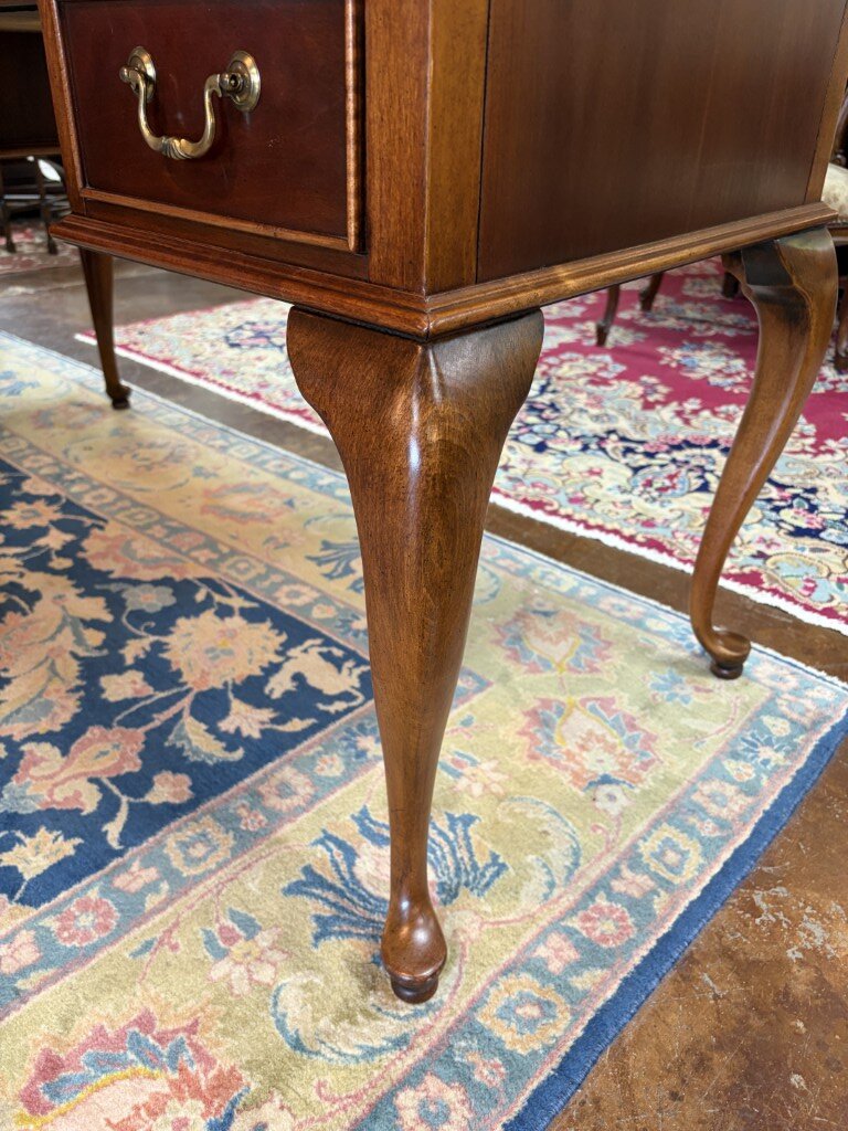 Five Drawer Cherry Desk with Brass Hardware Five Drawer Cherry Desk with Brass Hardware