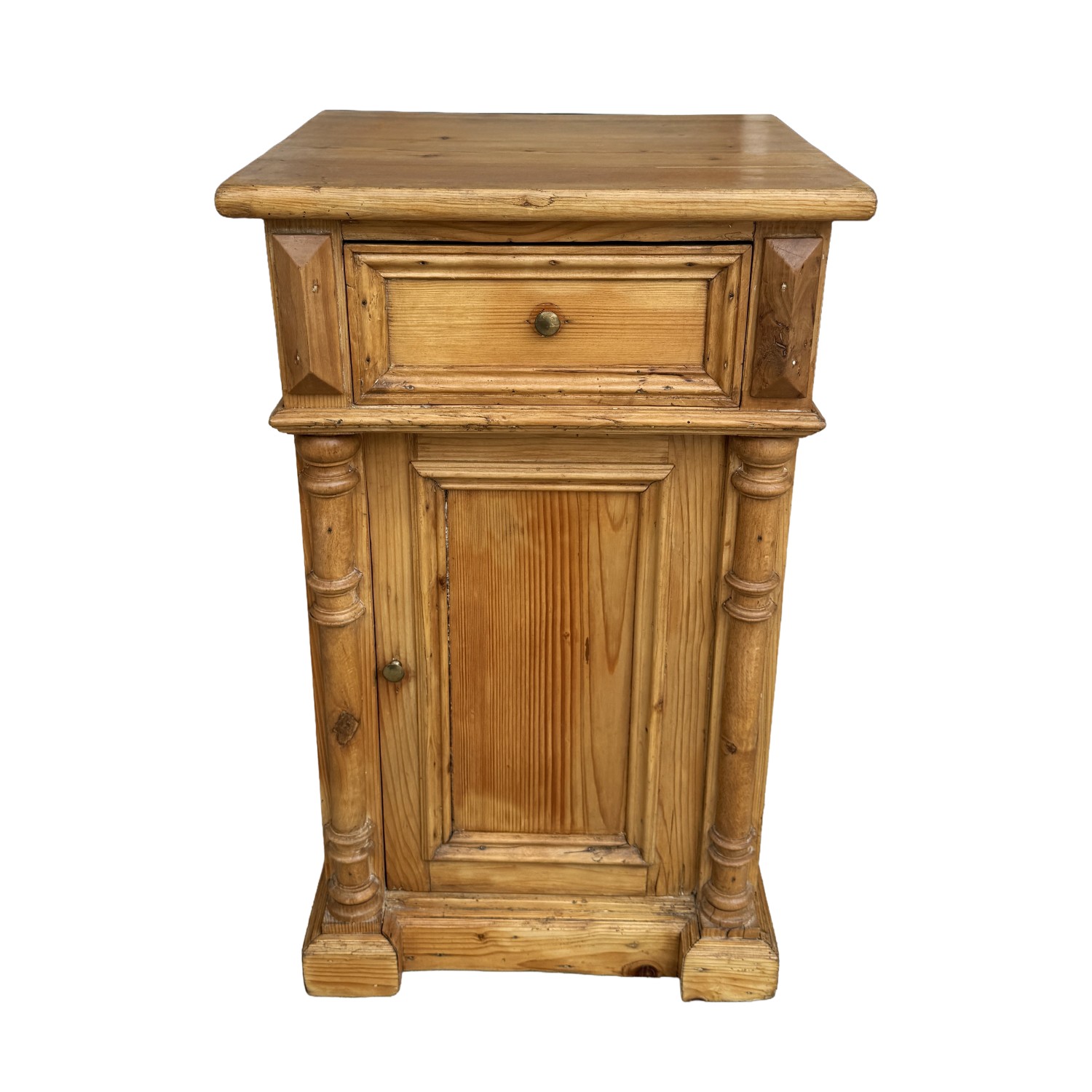 Early 1900s Solid Pine Nightstand Early 1900s Solid Pine Nightstand