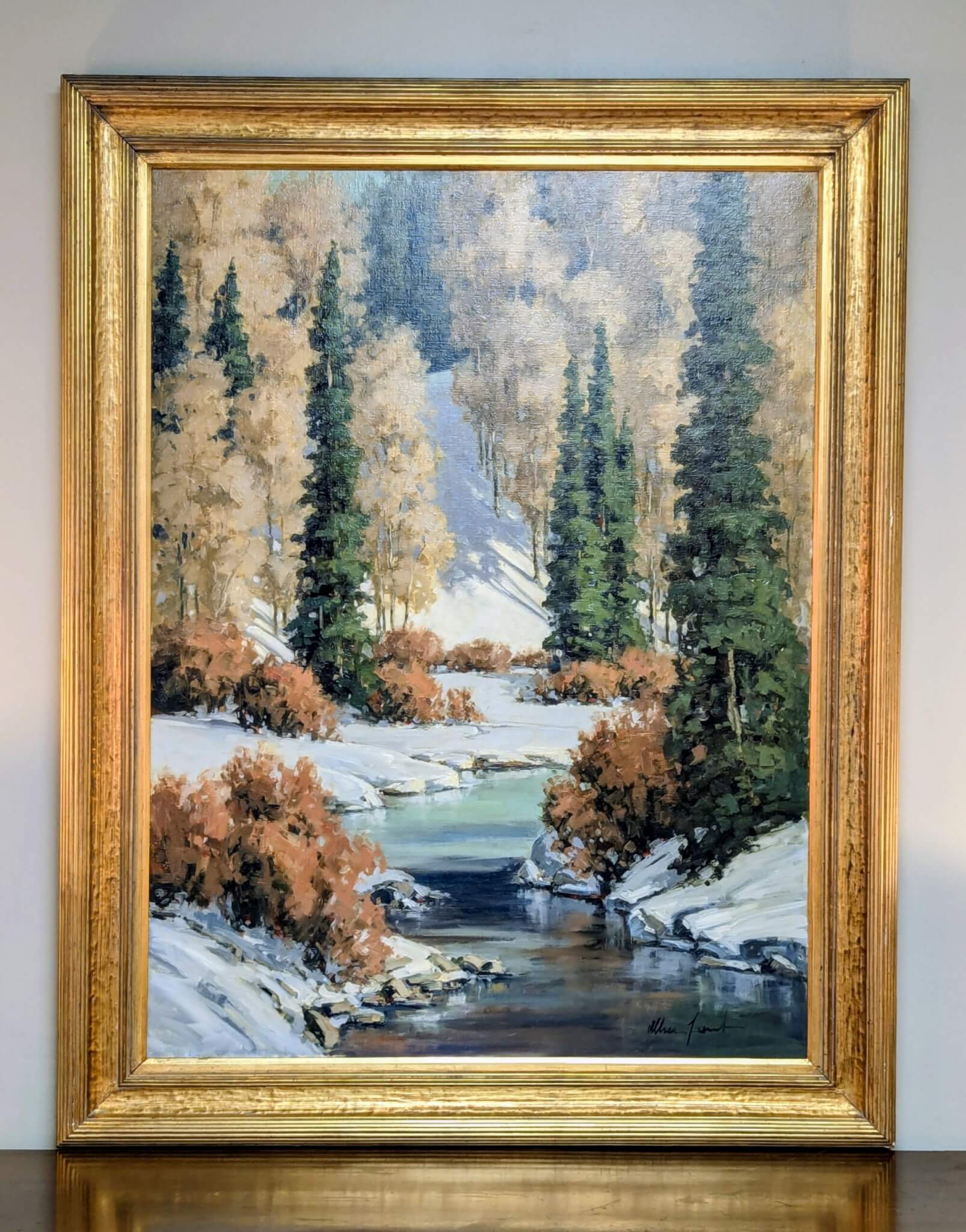 Original Oil On Canvas By Listed Artist Allen K. Lund Original Oil On Canvas By Listed Artist Allen K. Lund