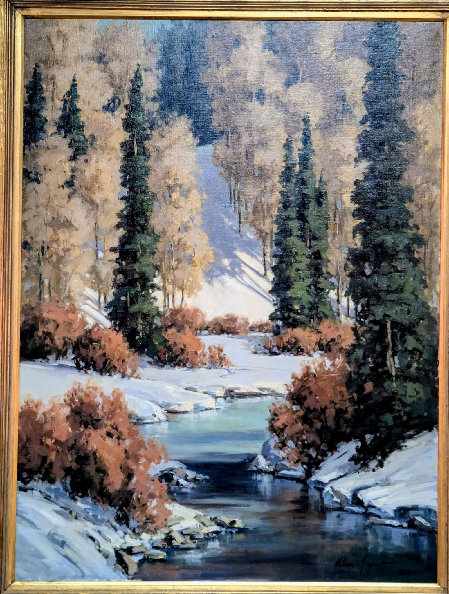 Original Oil On Canvas By Listed Artist Allen K. Lund Original Oil On Canvas By Listed Artist Allen K. Lund