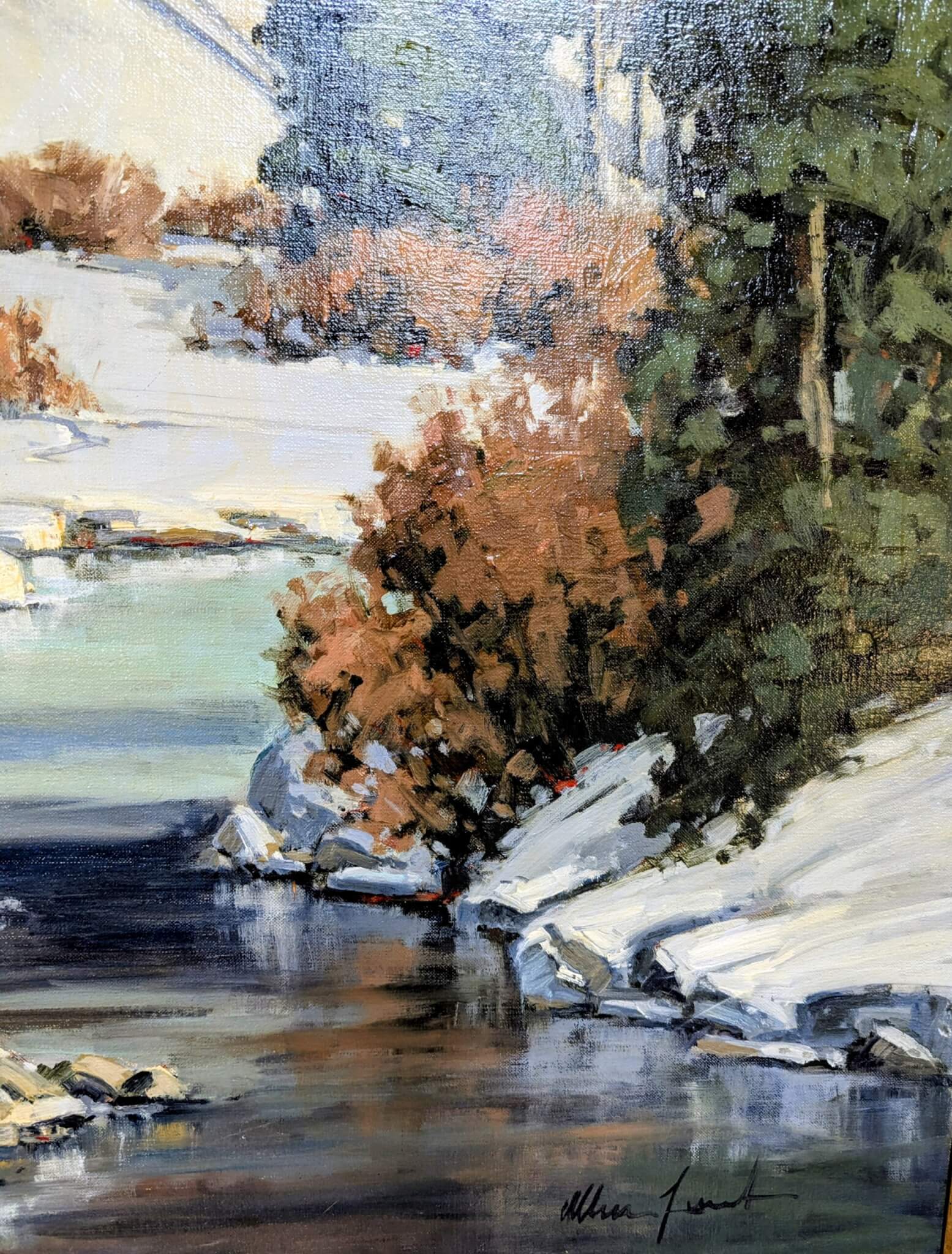 Original Oil On Canvas By Listed Artist Allen K. Lund Original Oil On Canvas By Listed Artist Allen K. Lund