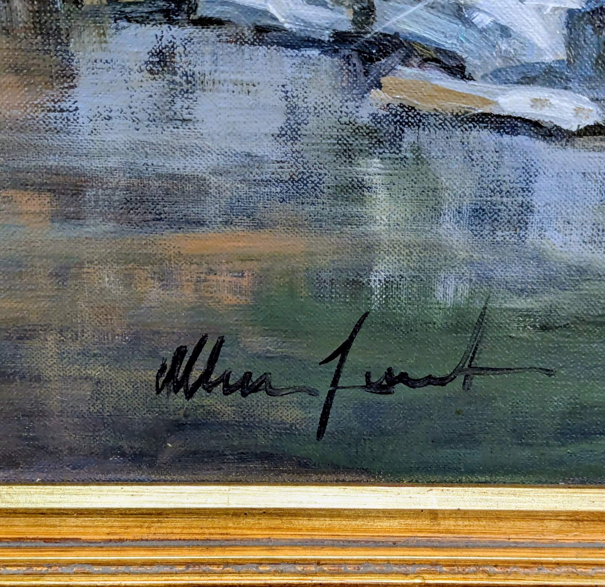Original Oil On Canvas By Listed Artist Allen K. Lund Original Oil On Canvas By Listed Artist Allen K. Lund