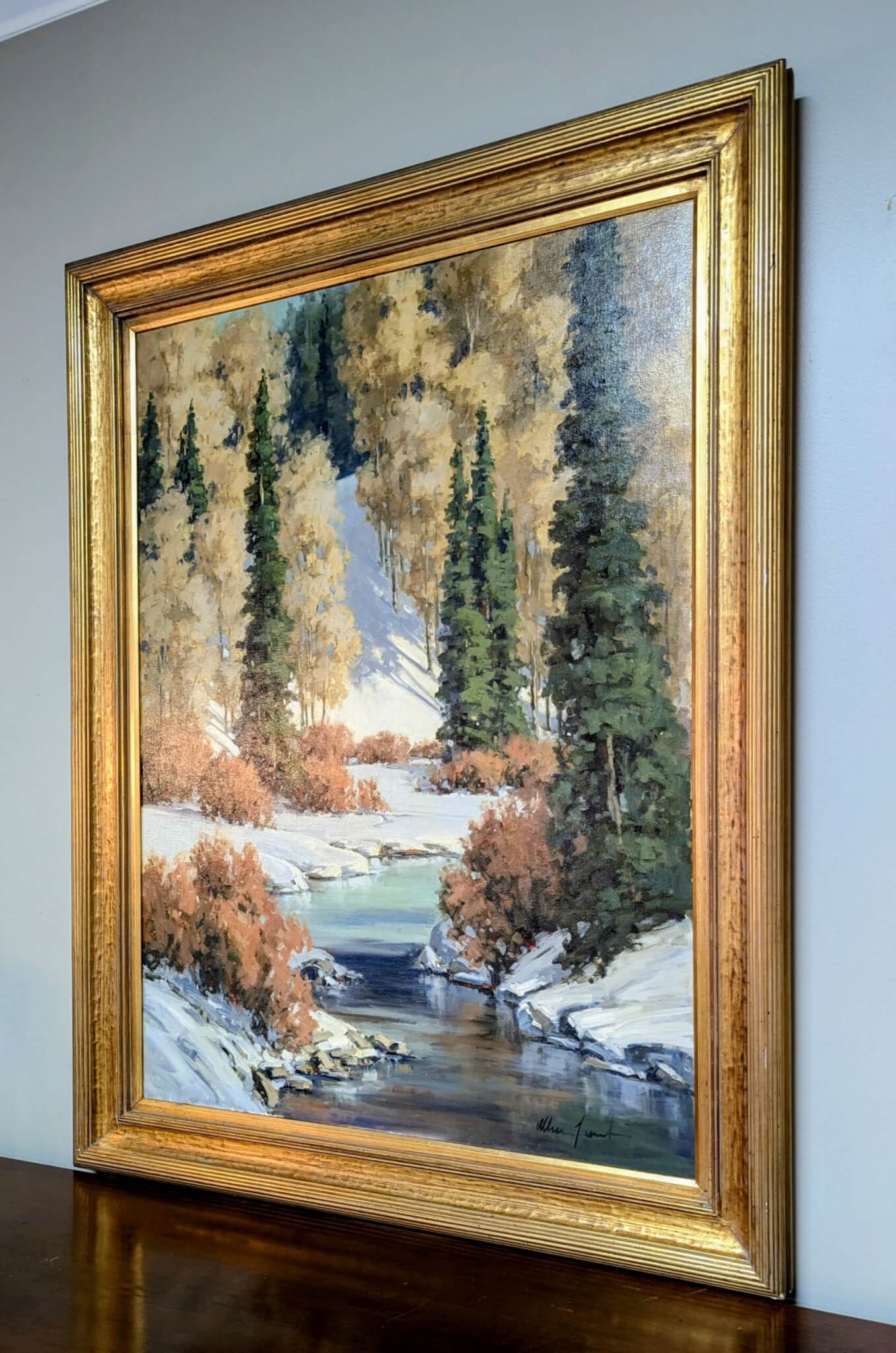 Original Oil On Canvas By Listed Artist Allen K. Lund Original Oil On Canvas By Listed Artist Allen K. Lund