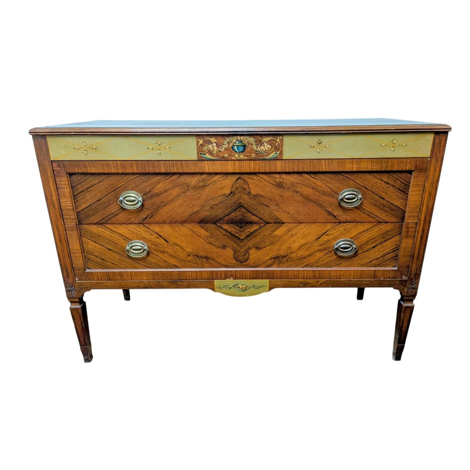 Antique Satin Wood Painted Chest Of Drawers Antique Satin Wood Painted Chest Of Drawers