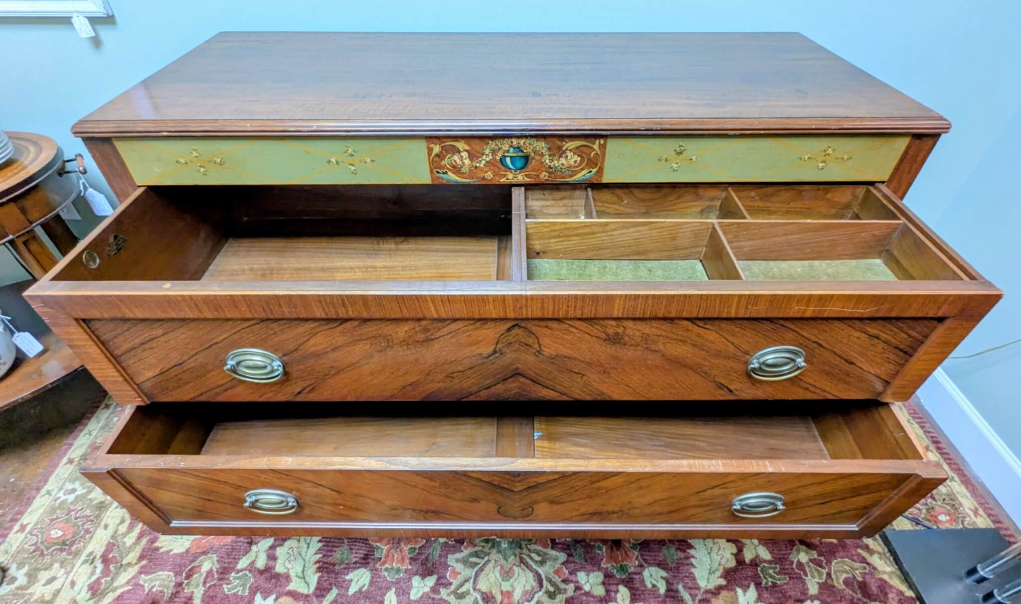 Antique Satin Wood Painted Chest Of Drawers Antique Satin Wood Painted Chest Of Drawers