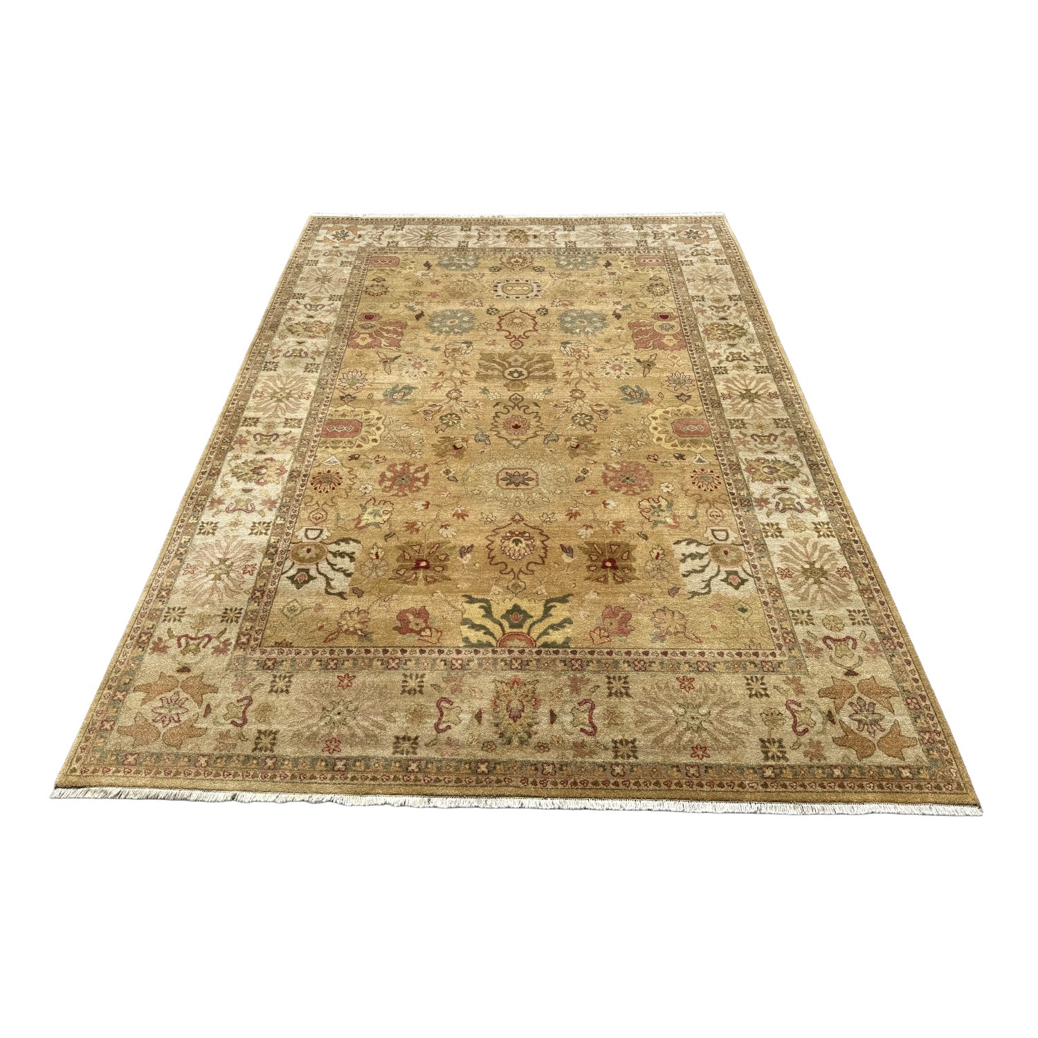 10x14 Oushak-Style Hand-Knotted Area Rug 10x14 Oushak-Style Hand-Knotted Area Rug
