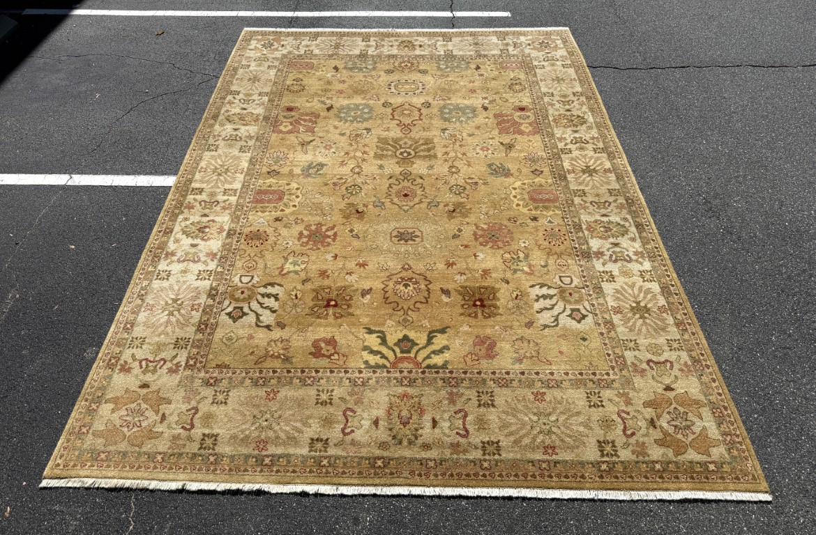 10x14 Oushak-Style Hand-Knotted Area Rug 10x14 Oushak-Style Hand-Knotted Area Rug
