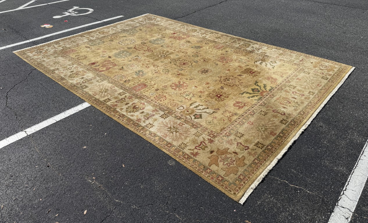 10x14 Oushak-Style Hand-Knotted Area Rug 10x14 Oushak-Style Hand-Knotted Area Rug