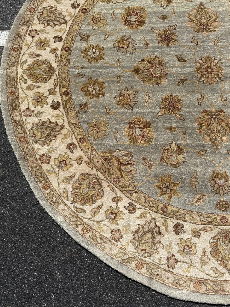 8ft Round Ziegler Sultanabad-Style Hand-Knotted Area Rug 8ft Round Ziegler Sultanabad-Style Hand-Knotted Area Rug