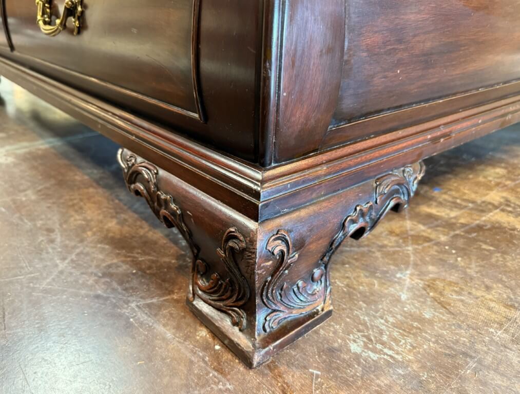 Henkel Harris Marble Top Mahogany Coffee Table Model No. 5252 Henkel Harris Marble Top Mahogany Coffee Table Model No. 5252