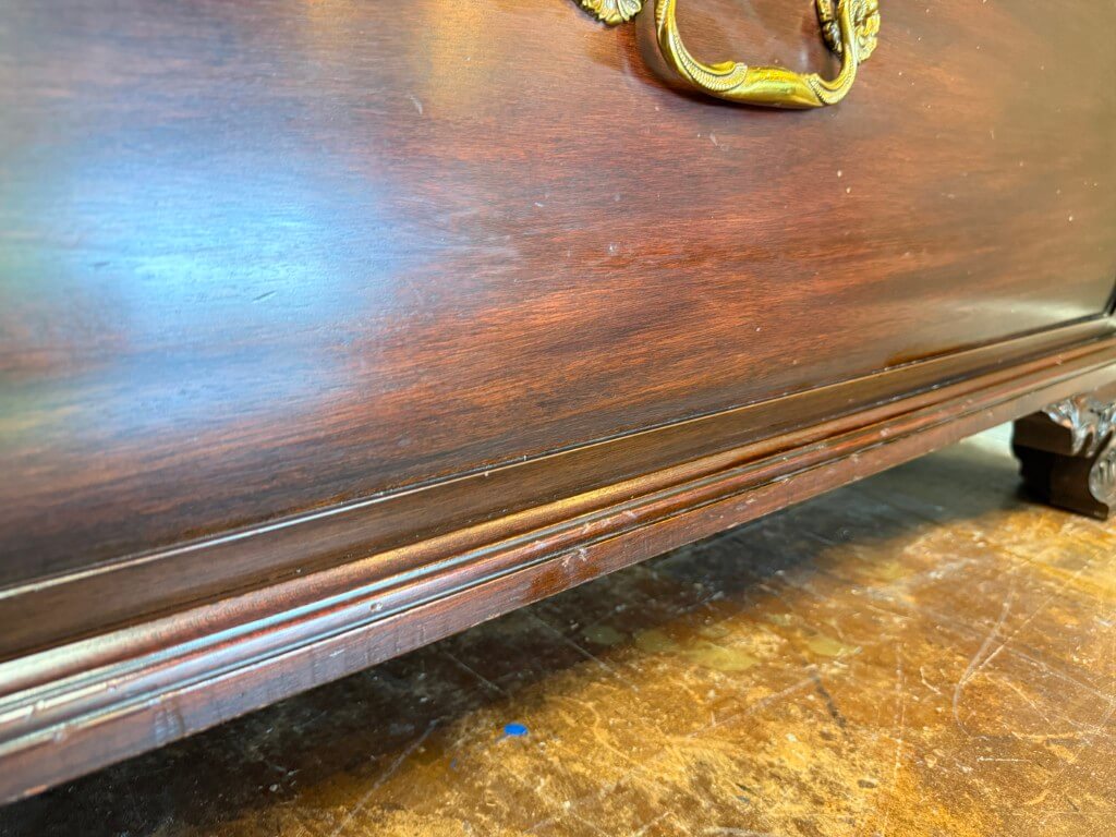 Henkel Harris Marble Top Mahogany Coffee Table Model No. 5252 Henkel Harris Marble Top Mahogany Coffee Table Model No. 5252