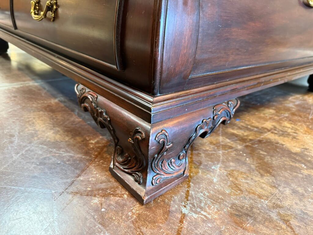 Henkel Harris Marble Top Mahogany Coffee Table Model No. 5252 Henkel Harris Marble Top Mahogany Coffee Table Model No. 5252