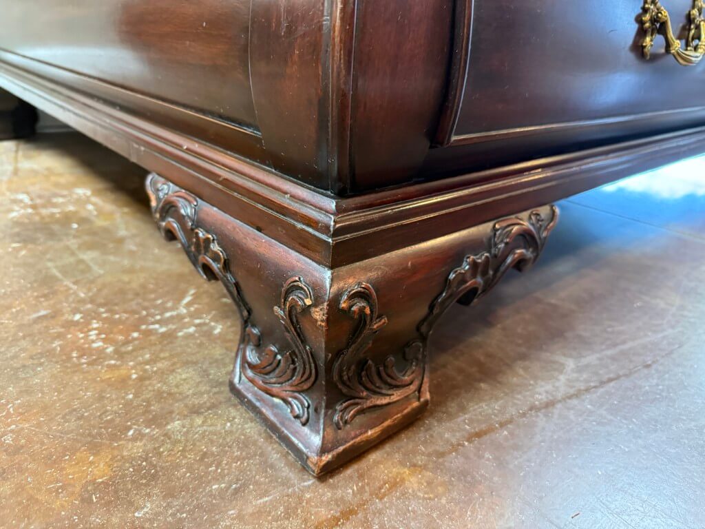 Henkel Harris Marble Top Mahogany Coffee Table Model No. 5252 Henkel Harris Marble Top Mahogany Coffee Table Model No. 5252