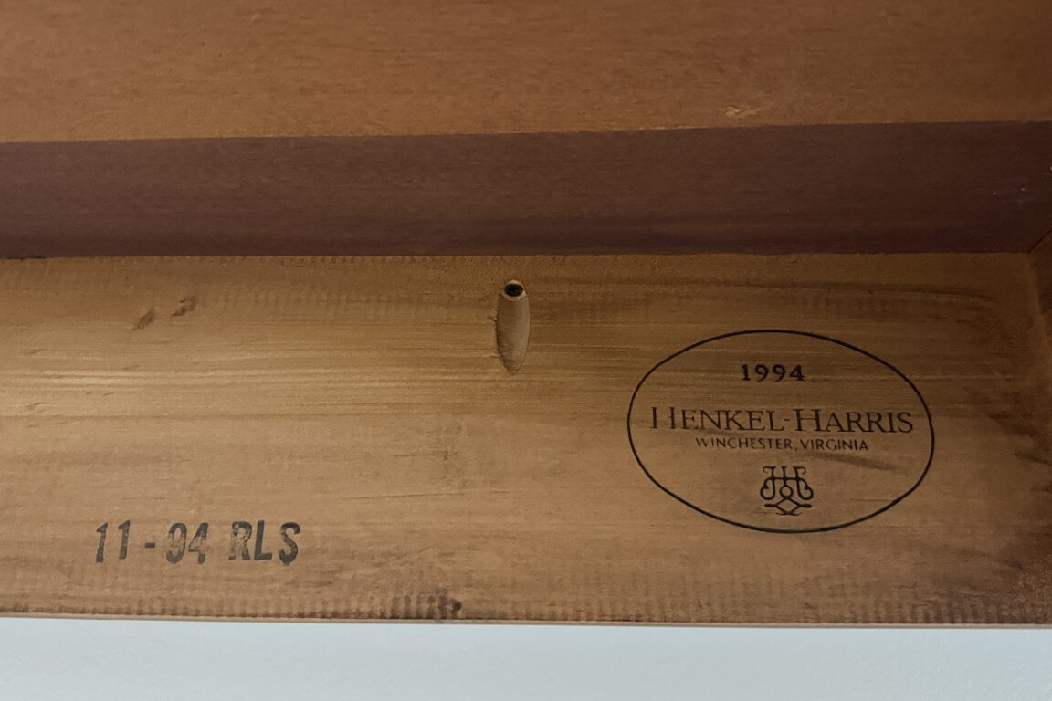 Henkel Harris Flamed Mahogany Adams Style Console Table Model No. 5758 Henkel Harris Flamed Mahogany Adams Style Console Table Model No. 5758
