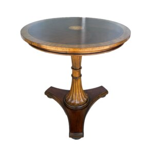 Ethan Allen Townhouse Collection Inlaid and Carved Pedestal Table