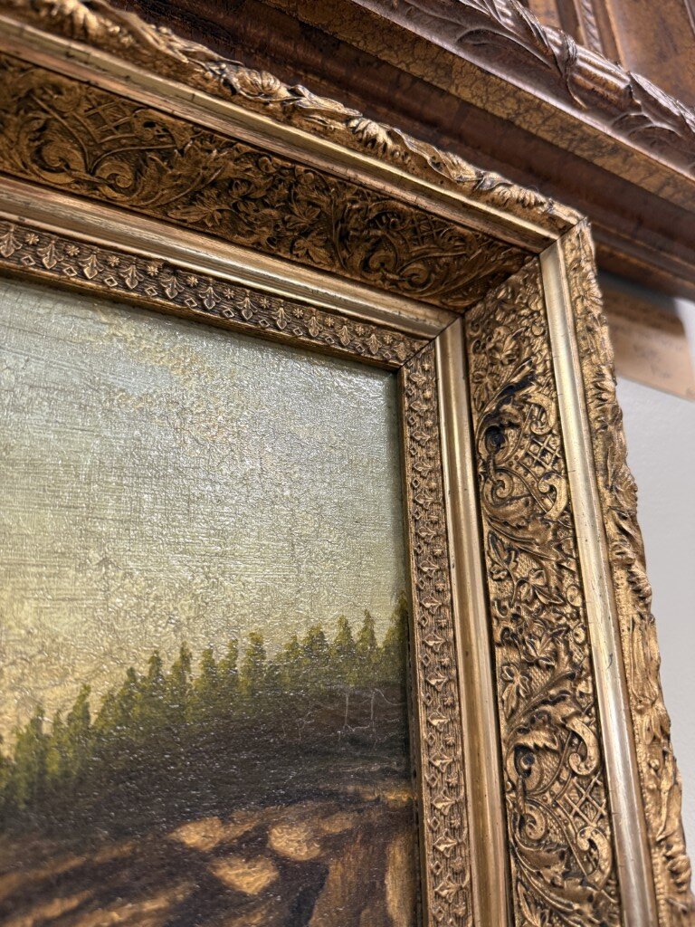 19th Century Waterfall Oil on Canvas 19th Century Waterfall Oil on Canvas