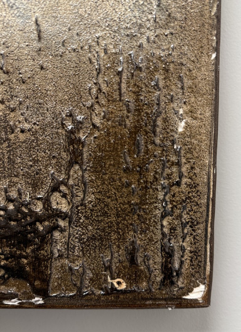 Large Textured Metallic Tree on Canvas Large Textured Metallic Tree on Canvas