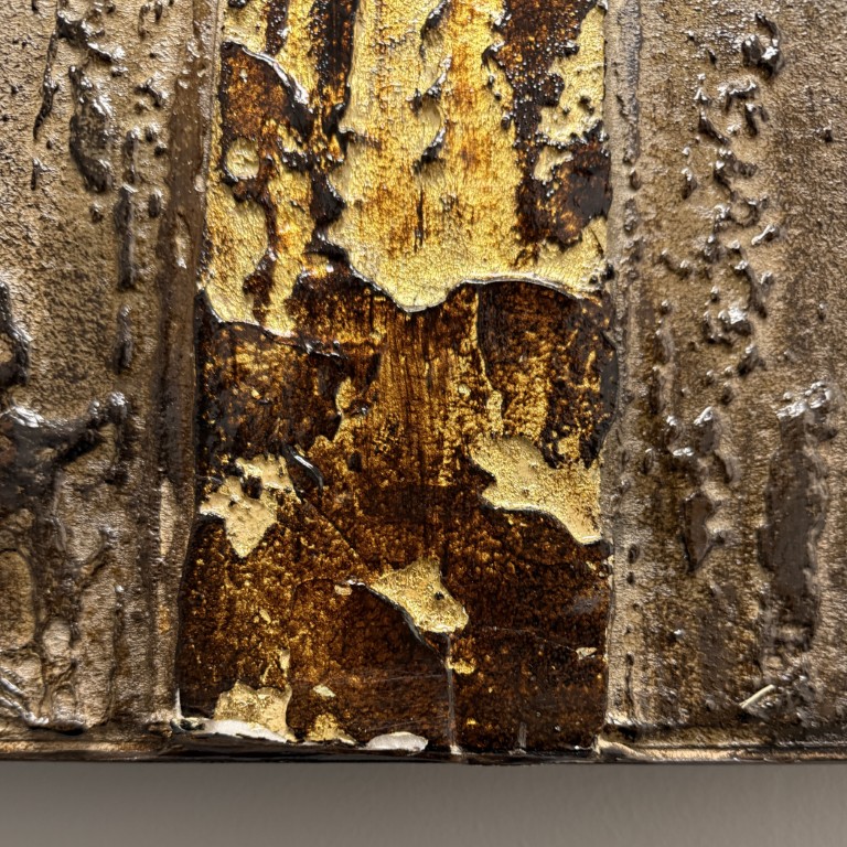 Large Textured Metallic Tree on Canvas Large Textured Metallic Tree on Canvas