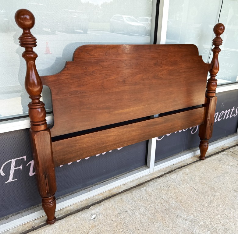 Henkel Harris Solid Black Cherry Full Size Headboard Model No. 118 Henkel Harris Solid Black Cherry Full Size Headboard Model No. 118