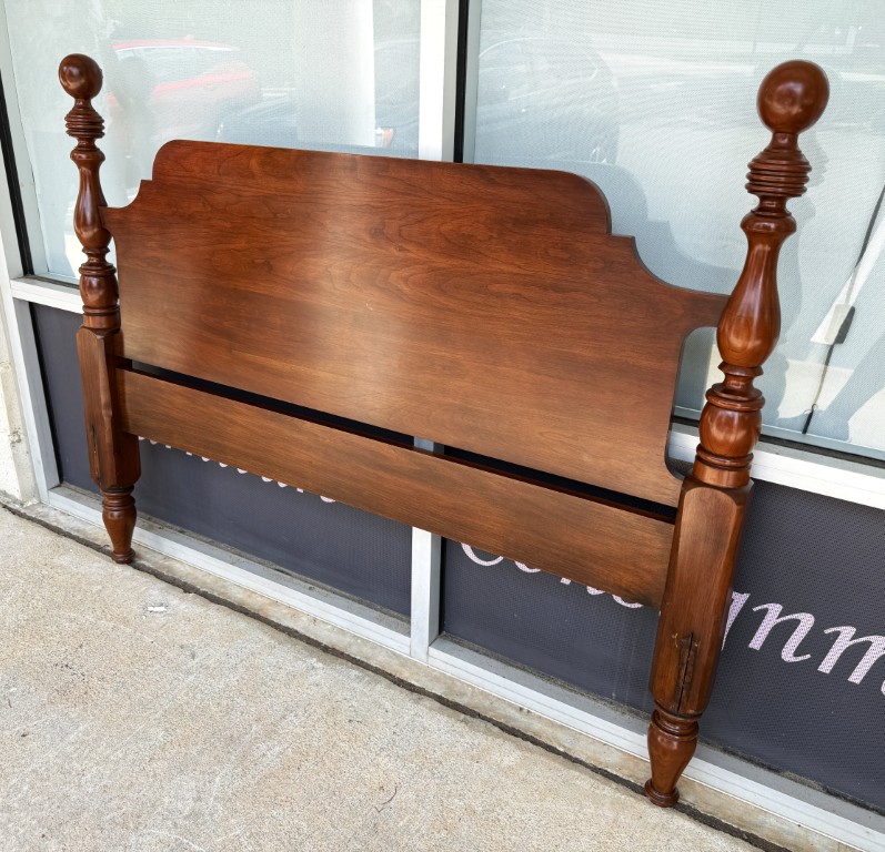 Henkel Harris Solid Black Cherry Full Size Headboard Model No. 118 Henkel Harris Solid Black Cherry Full Size Headboard Model No. 118